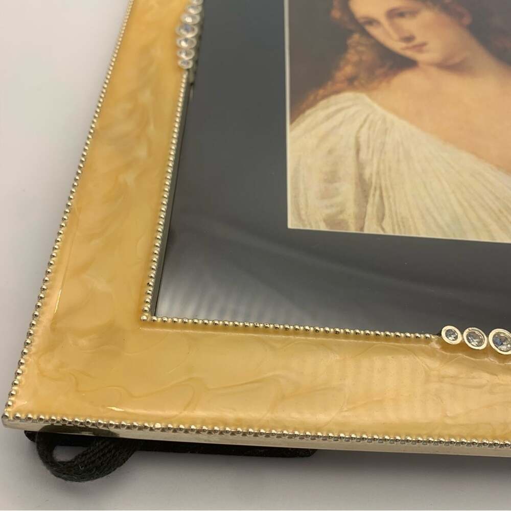 Gold Enamel Rhinestone Picture Frame - Picture 3 of 10
